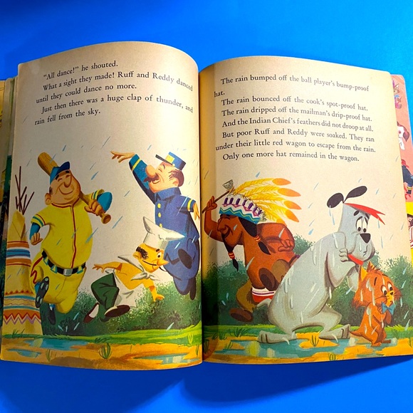 HANNA-BARBERA RUFF AND REDDY VTG 1959 A LITTLE GOLDEN HARDCOVER CLASSIC BOOK - Picture 10 of 13